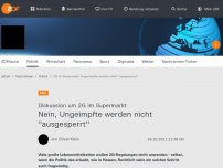 Bild zum Artikel: Nein, Ungeimpfte werden nicht 'ausgesperrt'