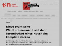 Bild zum Artikel: Diese praktische Windturbinenwand soll den Strombedarf eines Haushalts komplett decken