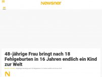 Bild zum Artikel: 48-jährige Frau bringt nach 18 Fehlgeburten in 16 Jahren endlich ein Kind zur Welt