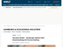 Bild zum Artikel: Tod eines Kindes – Hamburger Institut sieht Zusammenhang mit Corona-Impfung