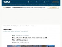 Bild zum Artikel: Drei Schwerverletzte nach Messerattacke in ICE – Was wir wissen