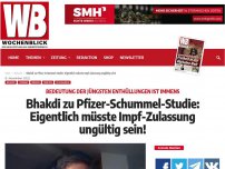 Bild zum Artikel: Bhakdi zu Pfizer-Schummel-Studie: Eigentlich müsste Impf-Zulassung ungültig sein!