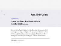 Bild zum Artikel: KOMMENTAR - Polen verdient den Dank und die Solidarität Europas