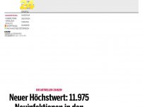 Bild zum Artikel: Neuer Höchstwert: 11.975 Neuinfektionen in den letzten 24 Stunden