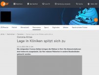 Bild zum Artikel: Lage in Kliniken spitzt sich zu