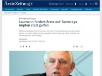 Bild zum Artikel: Laumann fordert Hausärzte zum Corona-Impfen auch am Samstag auf