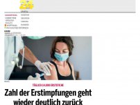 Bild zum Artikel: Zahl der Erstimpfungen geht wieder deutlich zurück