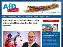 Bild zum Artikel: Ausländische Straftäter: Haftstrafen müssen im Heimatland vollstreckt werden! 