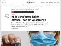 Bild zum Artikel: Covid-19: Kubas Impfstoffe halten offenbar, was sie versprechen