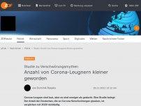 Bild zum Artikel: Anzahl von Corona-Leugnern kleiner geworden