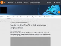 Bild zum Artikel: Moderna-Chef: Geringere Impf-Wirkung möglich