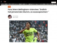 Bild zum Artikel: Fans feiern Bellingham-Interview: 'Endlich hat jemand den Mumm, es auszusprechen! '