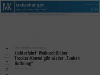 Bild zum Artikel: Lichterfahrt: Weihnachtlicher Trecker-Konvoi gibt wieder „Funken Hoffnung“