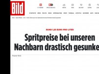 Bild zum Artikel: Rund 1,25 Euro/Liter - Spritpreise bei unseren Nachbarn drastisch gesunken!