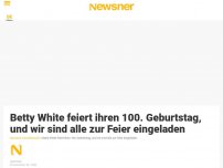 Bild zum Artikel: Betty White feiert ihren 100. Geburtstag, und wir sind alle zur Feier eingeladen