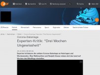 Bild zum Artikel: Experten-Kritik: 'Drei Wochen Ungewissheit'