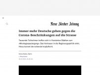 Bild zum Artikel: Immer mehr Deutsche gehen gegen die Corona-Beschränkungen auf die Strasse