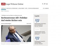 Bild zum Artikel: Rückkehr von Jens Maier in sächsische Justiz: Rechtsextremer AfD-Politiker darf wieder Richter sein