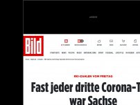 Bild zum Artikel: Dramatische Zahlen - Fast jeder dritte Corona-Tote war Sachse