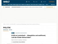 Bild zum Artikel: Kritik an Lauterbach – „Respektlos und weltfremd, Leid der Kinder kleinzureden“