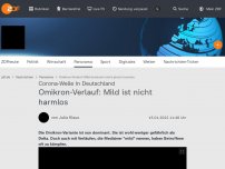 Bild zum Artikel: Omikron-Verlauf: Mild ist nicht harmlos