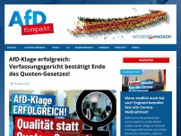 Bild zum Artikel: AfD-Klage erfolgreich: Verfassungsgericht bestätigt Ende des Quoten-Gesetzes!