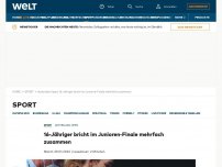 Bild zum Artikel: 16-Jähriger bricht im Junioren-Finale mehrfach zusammen