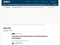 Bild zum Artikel: Fast jeder Vierte hegt Zweifel an der Demokratie in Deutschland