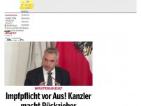 Bild zum Artikel: Impfpflicht vor Aus! Kanzler macht Rückzieher