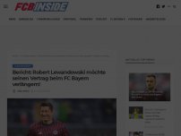 Bild zum Artikel: Bericht: Robert Lewandowski möchte seinen Vertrag beim FC Bayern verlängern!