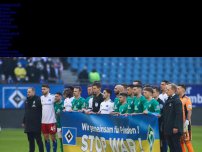 Bild zum Artikel: Ukraine-Krieg: 'Stop War': Erzrivalen HSV und Werder rufen gemeinsam zum Frieden auf