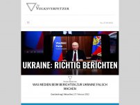 Bild zum Artikel: Was Medien beim Berichten zur Ukraine falsch machen
