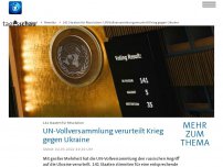 Bild zum Artikel: UN-Vollversammlung verurteilt russischen Einmarsch in die Ukraine