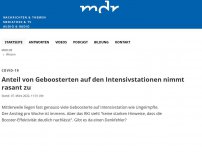 Bild zum Artikel: Covid-19: Anteil von Geboosterten auf den Intensivstationen nimmt rasant zu