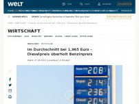 Bild zum Artikel: Dieselpreis überholt Benzinpreis