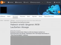 Bild zum Artikel: Habeck erteilt längeren AKW-Laufzeiten Absage