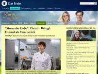 Bild zum Artikel: 'Sturm der Liebe': Christin Balogh kommt als Tina zurück