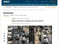 Bild zum Artikel: Liebe Deutsche, schämen Sie sich nicht?