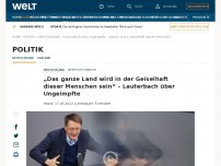 Bild zum Artikel: „Das ganze Land wird in der Geiselhaft dieser Menschen sein“ – Lauterbach über Ungeimpfte