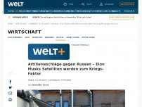 Bild zum Artikel: Artillerieschläge gegen Russen – Elon Musks Satelliten werden zum Kriegs-Faktor