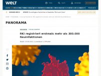 Bild zum Artikel: RKI registriert erstmals mehr als 300.000 Neuinfektionen