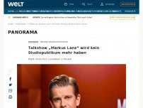 Bild zum Artikel: Talkshow „Markus Lanz“ wird kein Studiopublikum mehr haben