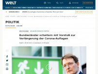 Bild zum Artikel: Bundesländer scheitern mit Vorstoß zur Verlängerung der Corona-Auflagen