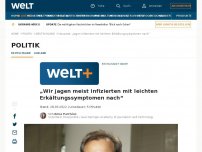 Bild zum Artikel: „Wir jagen meist Infizierten mit leichten Erkältungssymptomen nach“