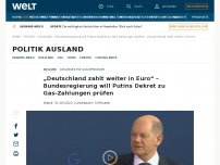 Bild zum Artikel: Gas muss ab Freitag in Rubel bezahlt werden, sagt Putin