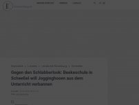 Bild zum Artikel: Gegen den Schlabberlook: Beekeschule in Scheeßel will Jogginghosen aus dem Unterricht verbannen