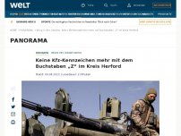 Bild zum Artikel: Keine Kfz-Kennzeichen mehr mit dem Buchstaben „Z“ im Kreis Herford