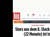 Bild zum Artikel: Todes-Drama in Berlin - Sturz aus dem 8. Stock – Joey (22 Monate) ist tot