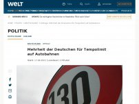 Bild zum Artikel: Mehrheit der Deutschen für Tempolimit auf Autobahnen