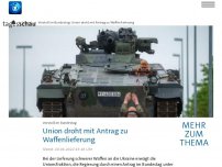 Bild zum Artikel: Union droht mit Antrag zu Lieferung schwerer Waffen